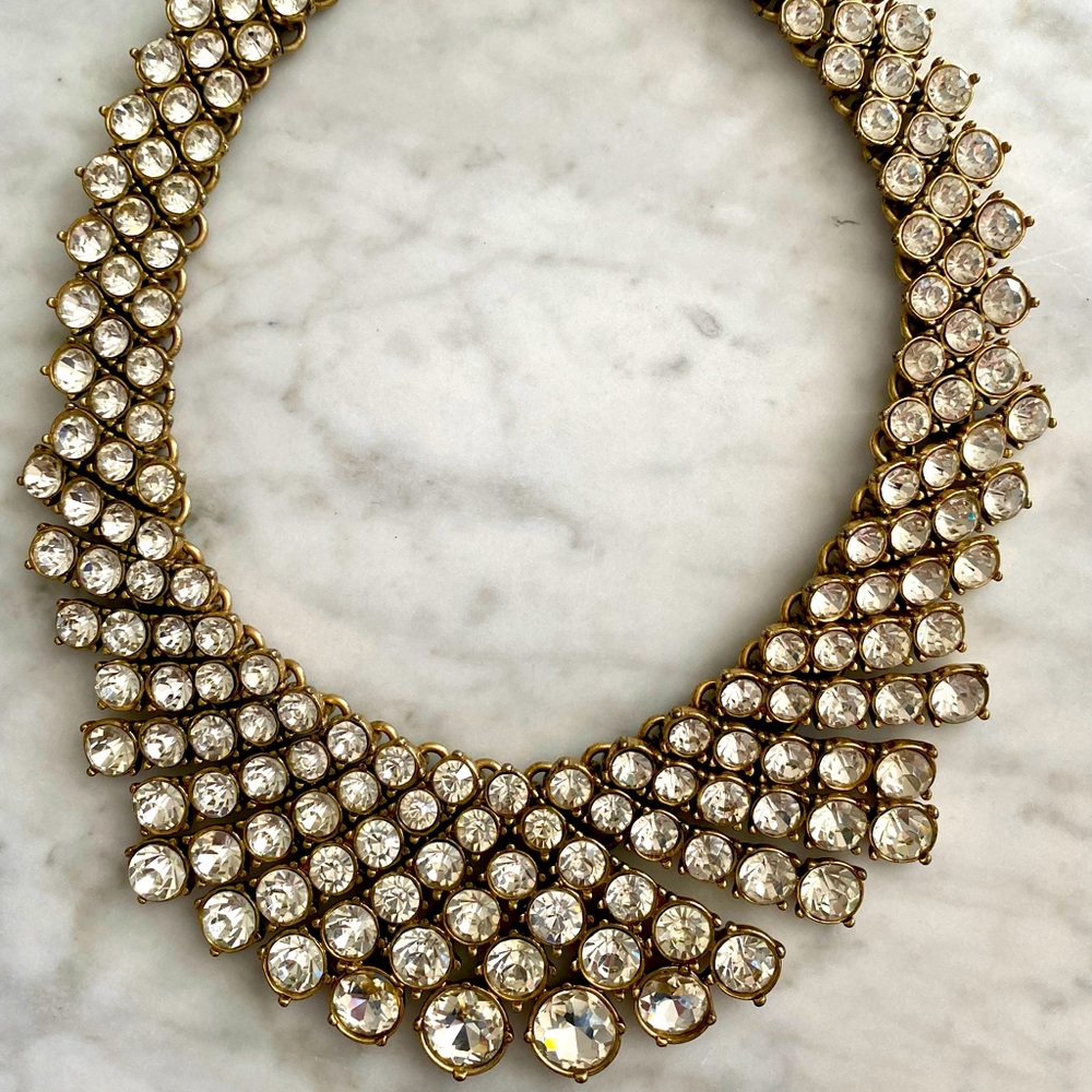 Crystal bib necklace